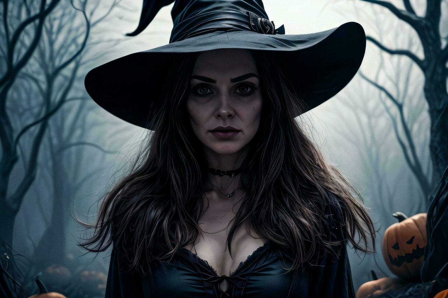 Photo portrait of the Halloween Witch