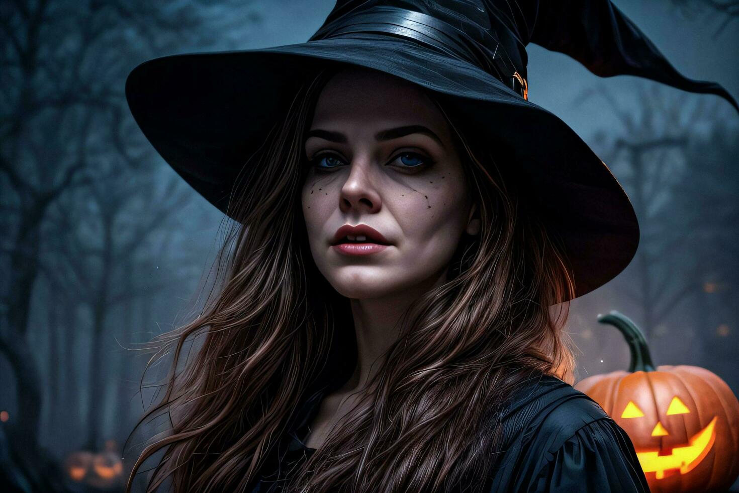 Photo portrait of the Halloween Witch