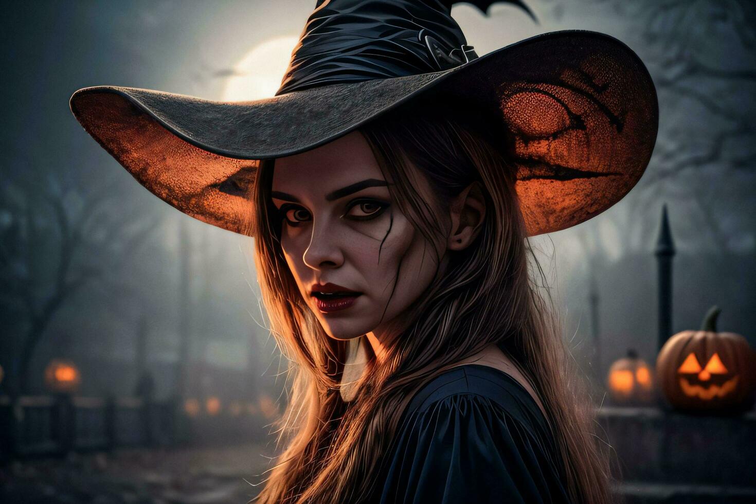 Photo portrait of the Halloween Witch