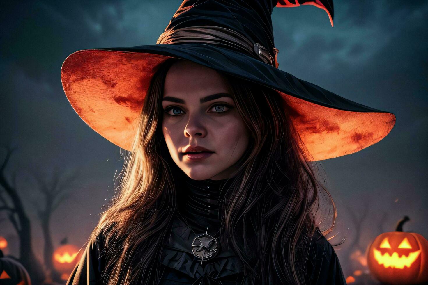 Photo portrait of the Halloween Witch