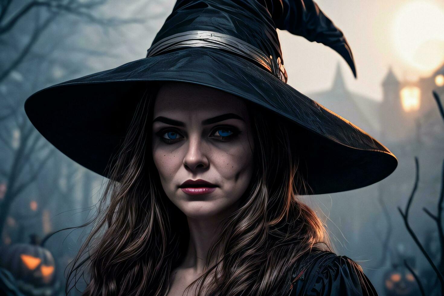 Photo portrait of the Halloween Witch