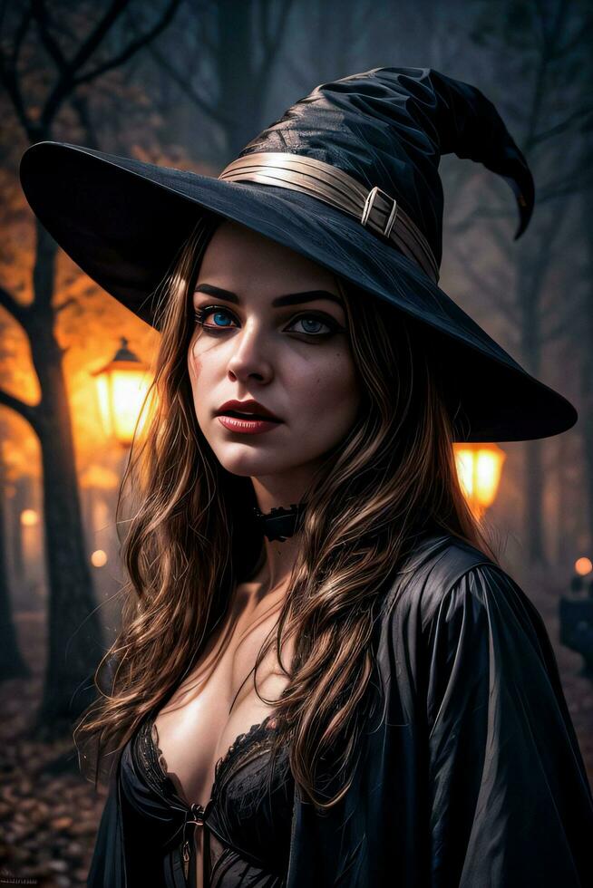 Photo portrait of the Halloween Witch