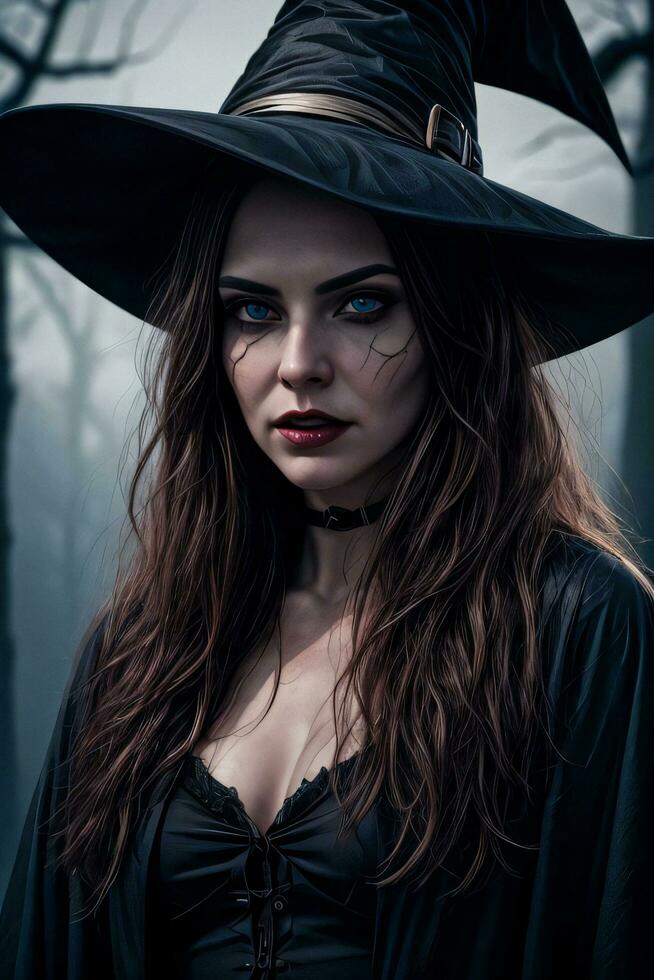 Photo portrait of the Halloween Witch