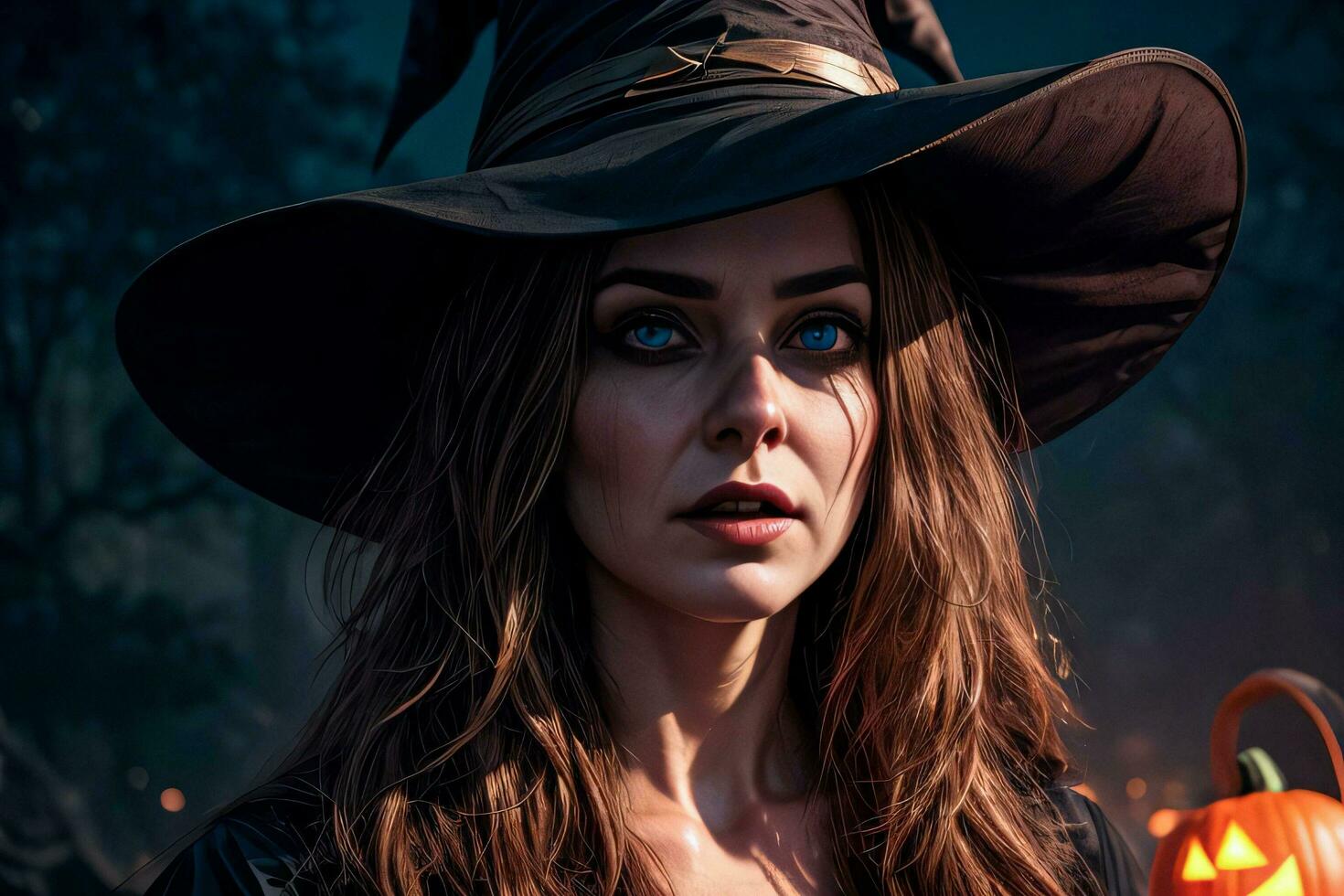 Photo portrait of the Halloween Witch