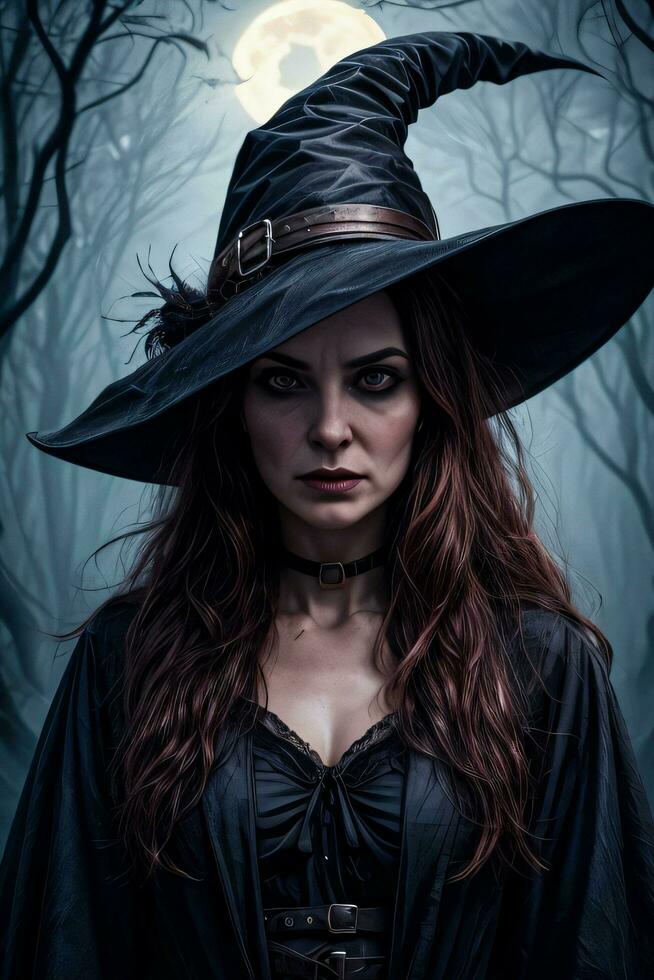 Photo portrait of the Halloween Witch