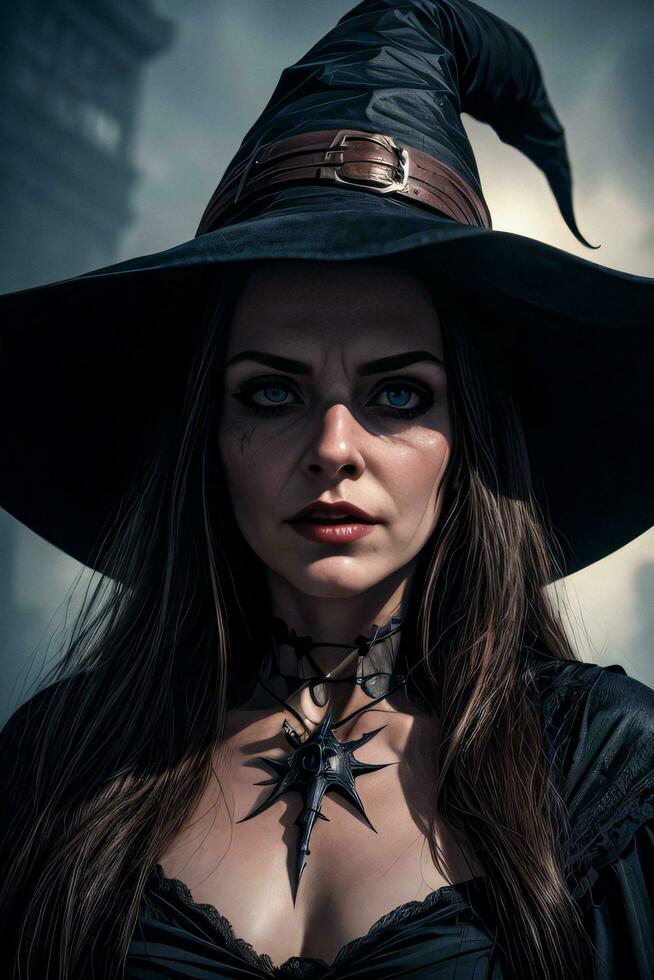 Photo portrait of the Halloween Witch