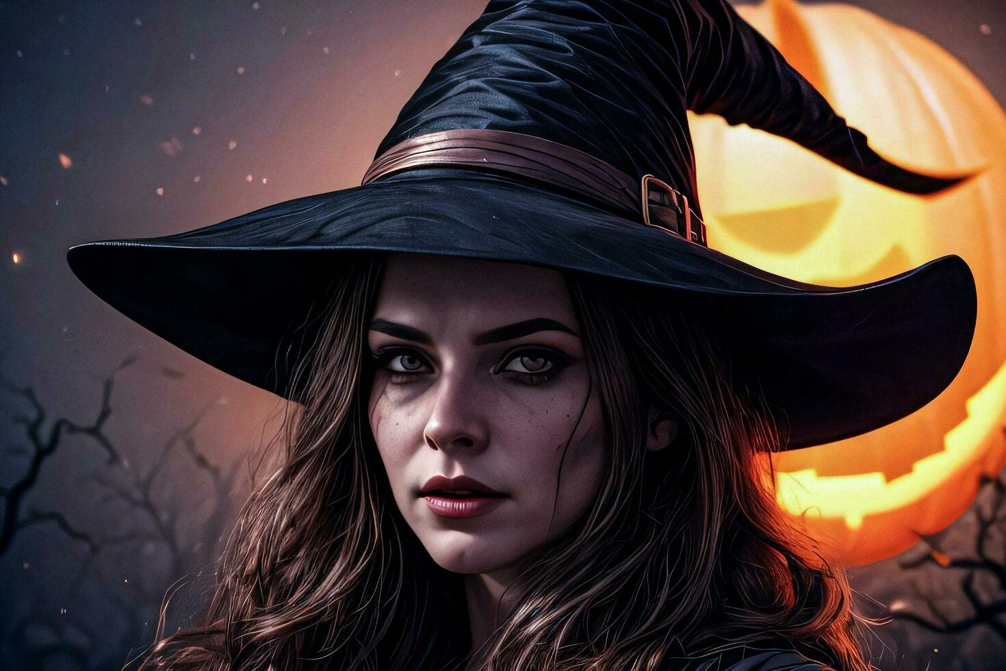 Photo portrait of the Halloween Witch