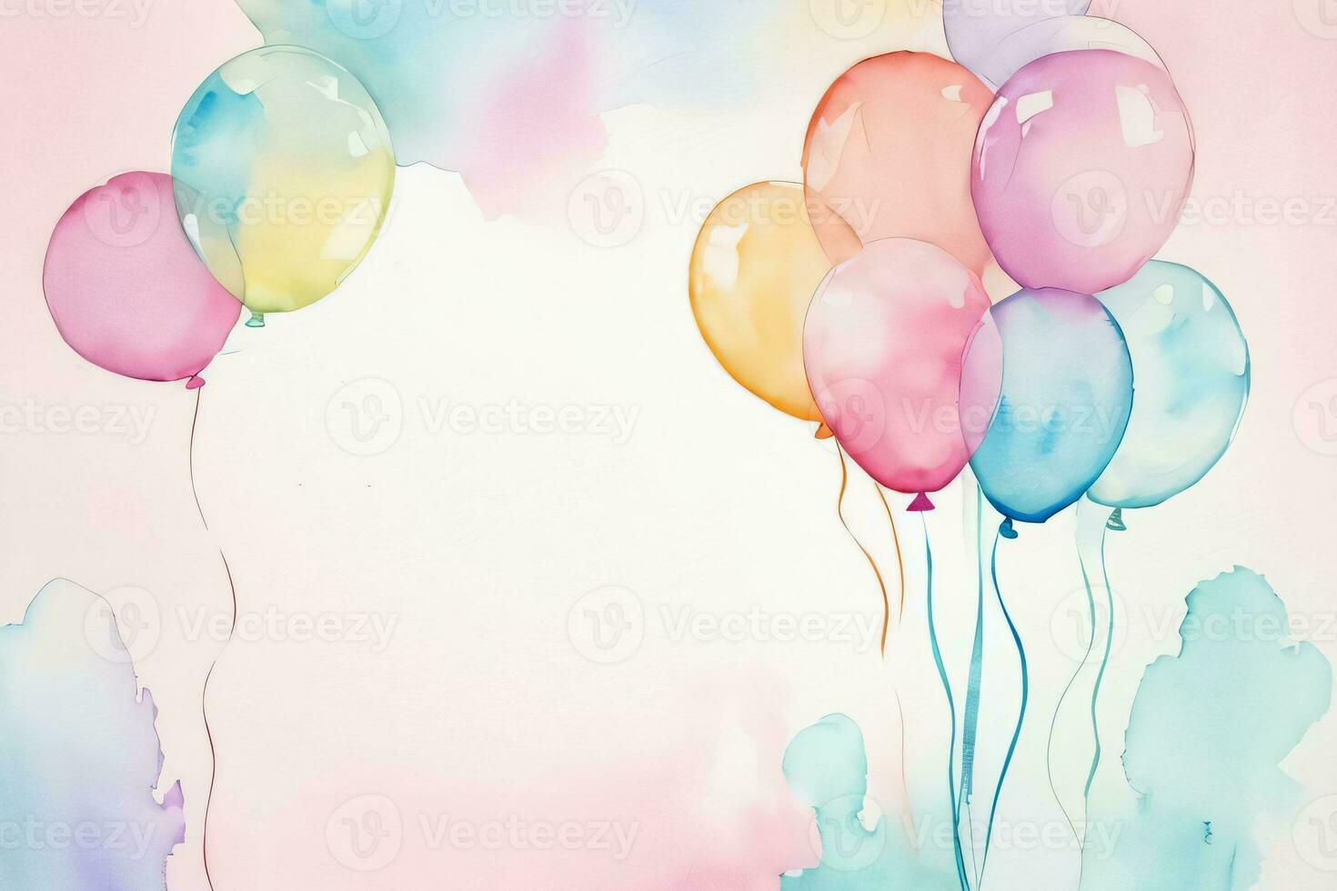 Watercolor Birthday Background photo