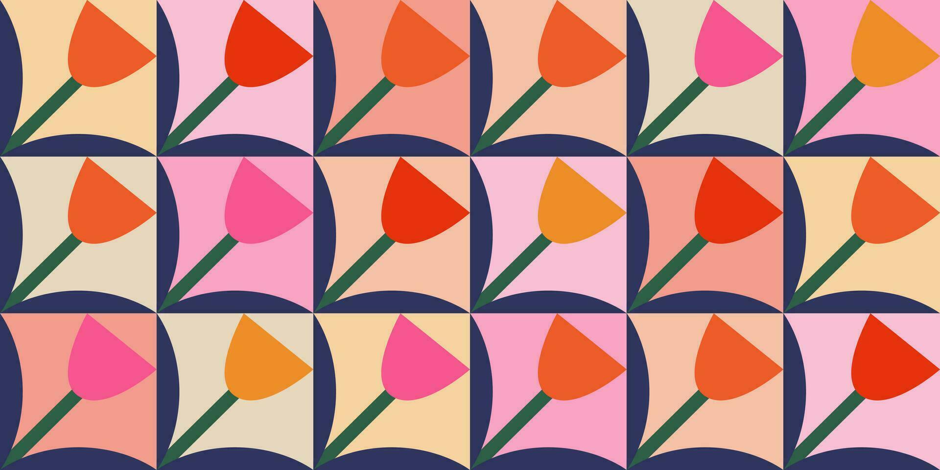 Geometric minimalistic mosaic seamless pattern. Abstract vector for web banner, business presentation, branding, card, invitation, poster, cover, textile print.