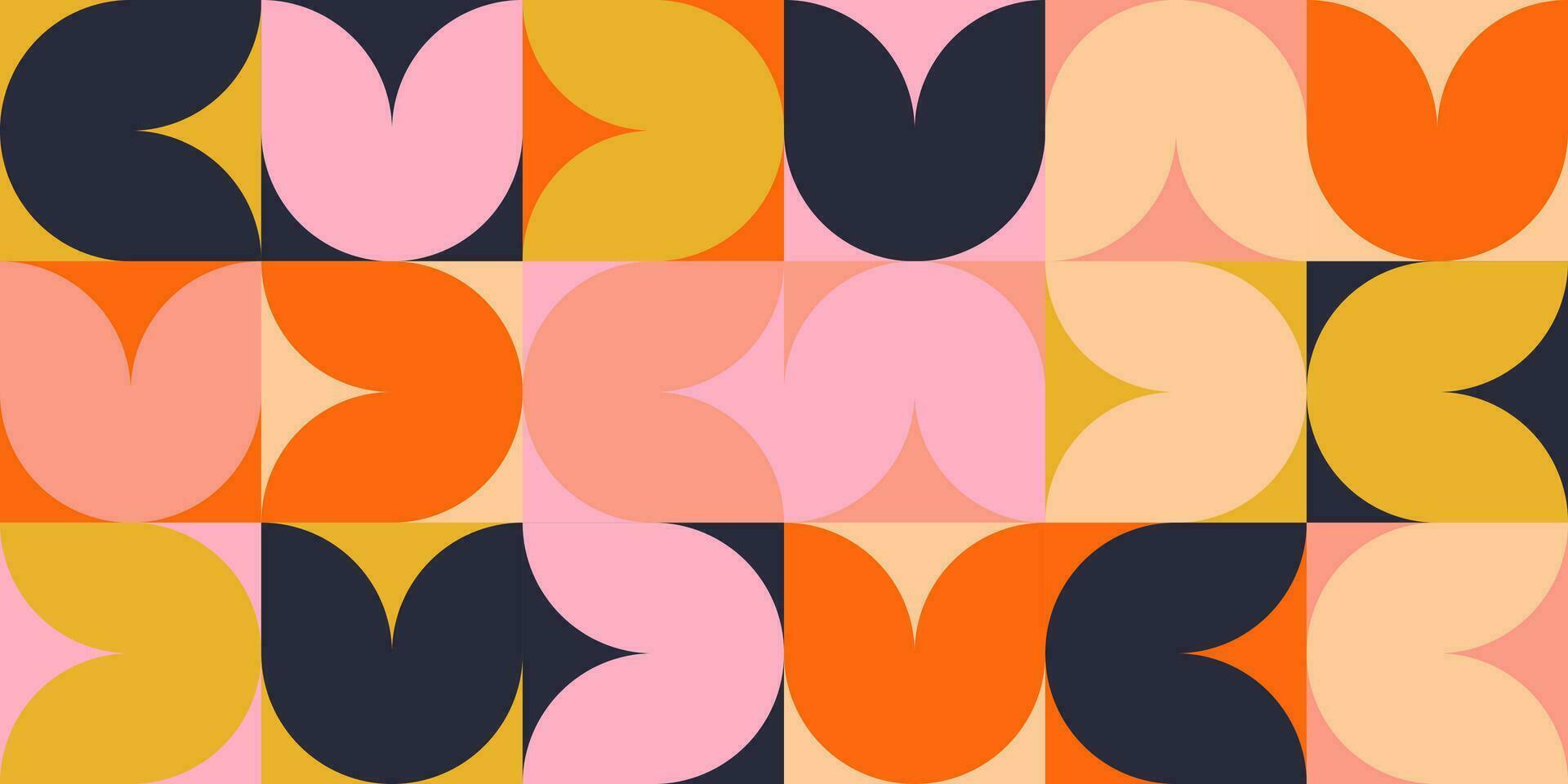 Geometric minimalistic mosaic seamless pattern. Abstract vector for web banner, business presentation, branding, card, invitation, poster, cover, textile print.