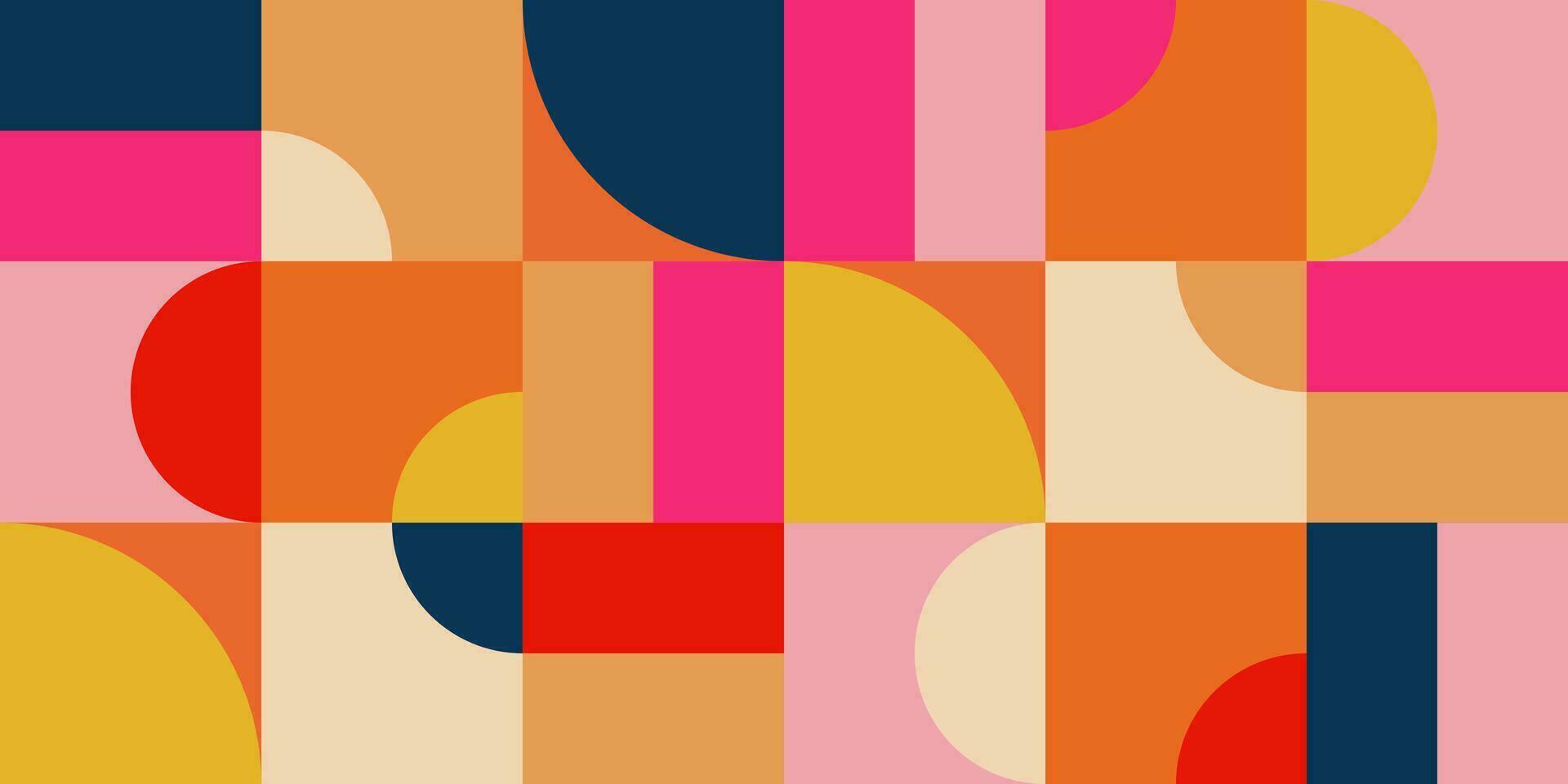 Geometric minimalistic mosaic seamless pattern. Abstract vector for web banner, business presentation, branding, card, invitation, poster, cover, textile print.