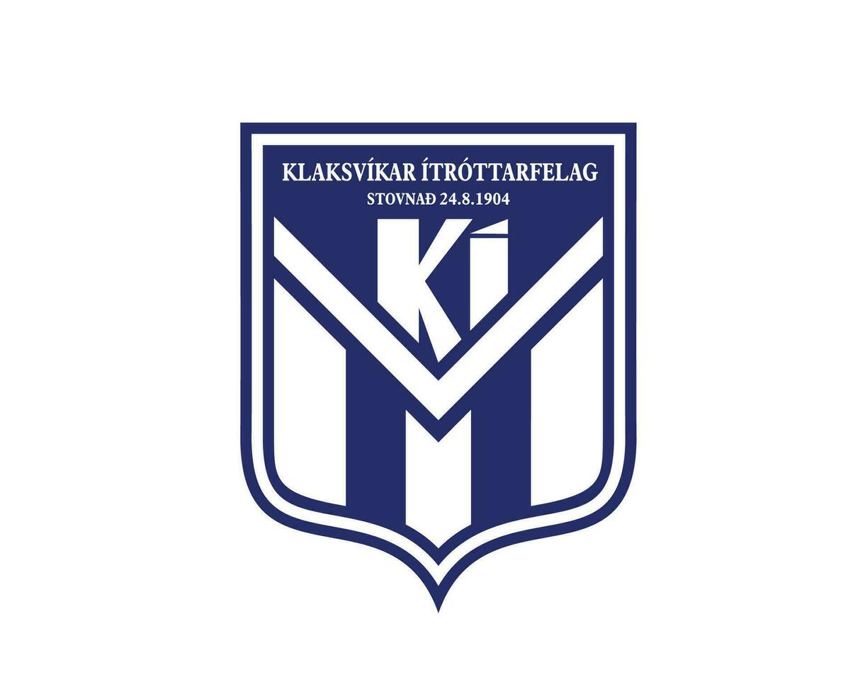 ki Klaksvik club símbolo logo Feroe islas liga fútbol americano resumen diseño vector ilustración