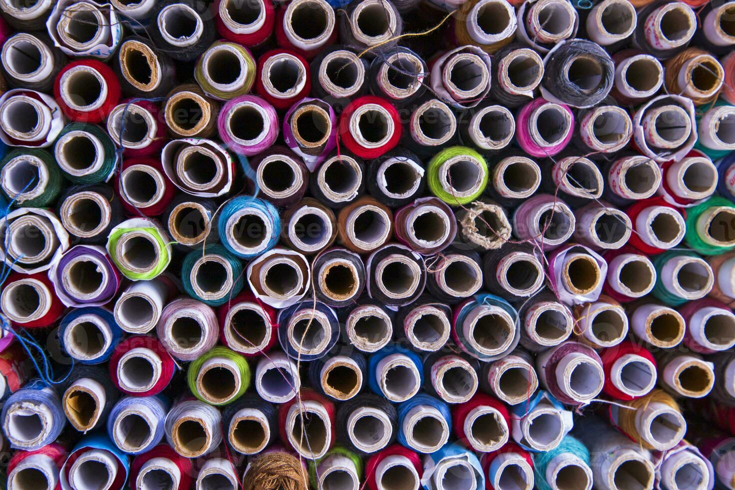 Multicolored Sewing threads pattern texture can be used as a background wallpaper photo