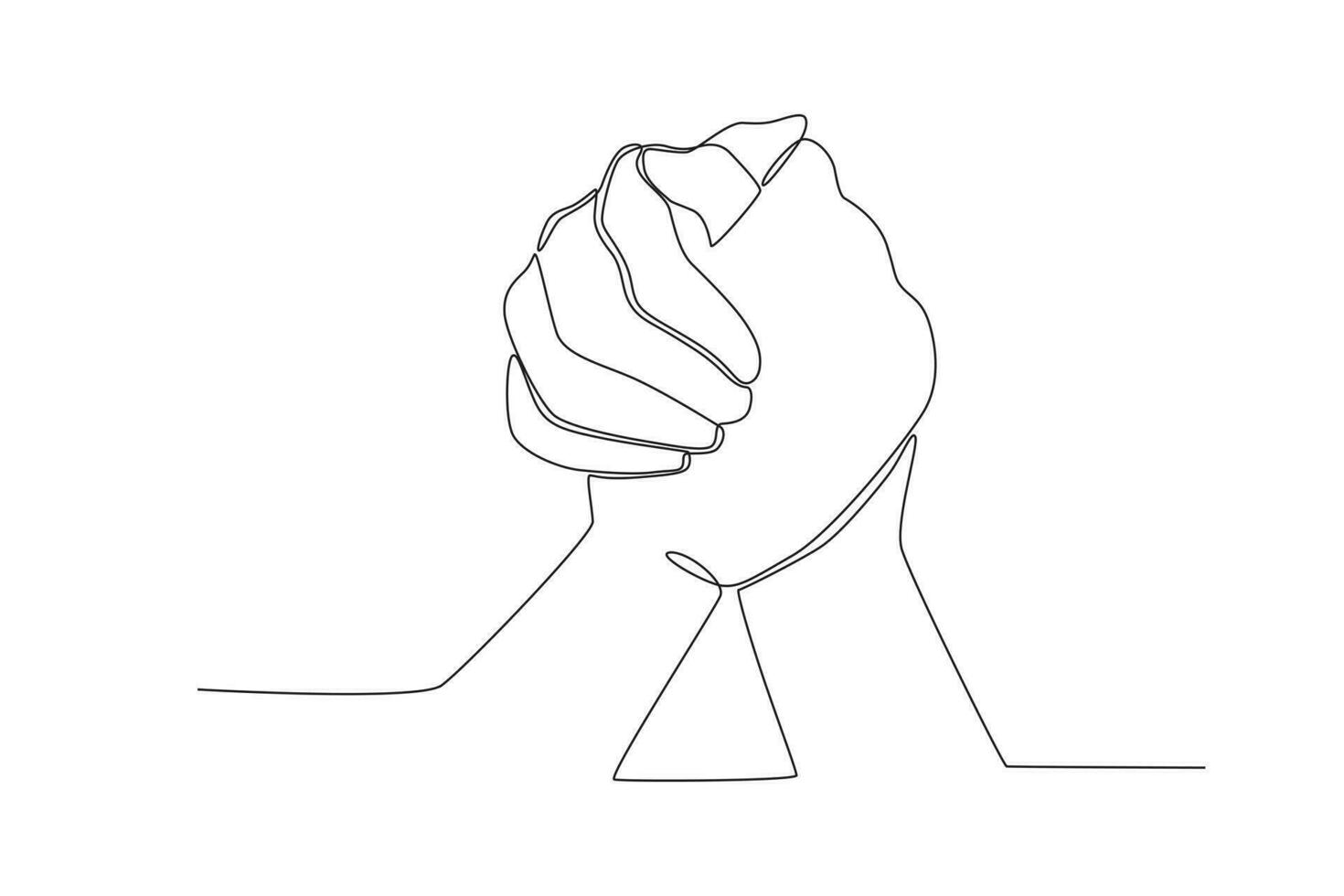 Hands clasped together vector