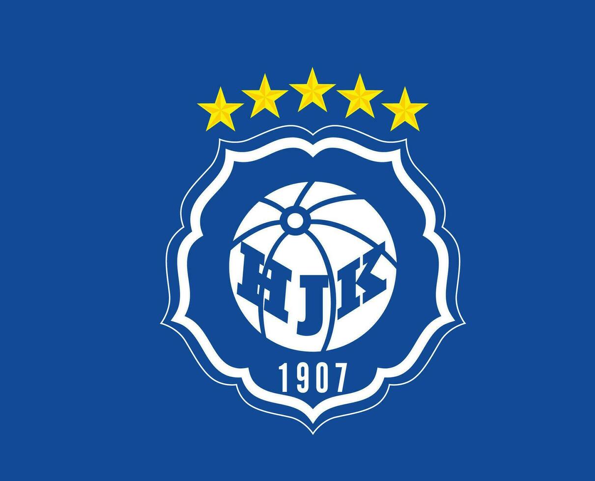 Helsinki Club Logo Symbol Finland League Football Abstract Design Vector Illustration With Blue Background