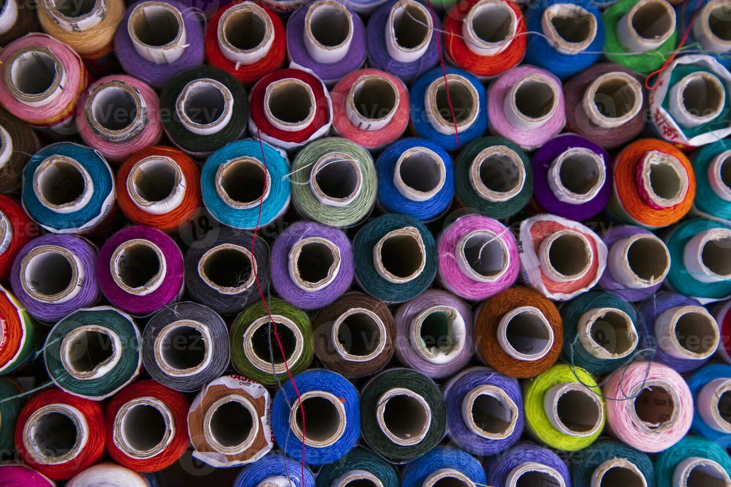 Multicolored Sewing threads pattern texture can be used as a background wallpaper photo