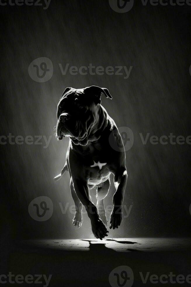 dog puppy hound studio cane corso silhouette photo black white backlit motion contour tattoo