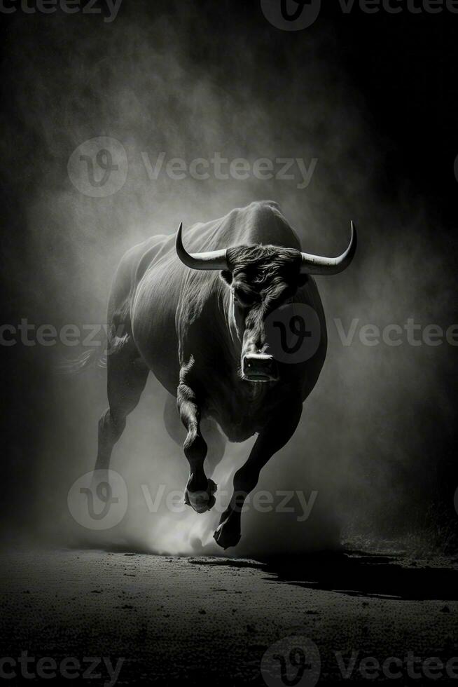 toro vaca estudio silueta foto negro blanco Clásico retroiluminado retrato movimiento contorno tatuaje