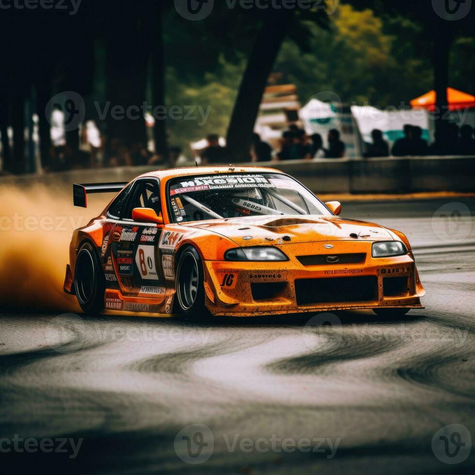 jdm deriva coche velocidad a la deriva japonés zumbido Disparo fotografía competencia fumar llantas difuminar movimiento foto