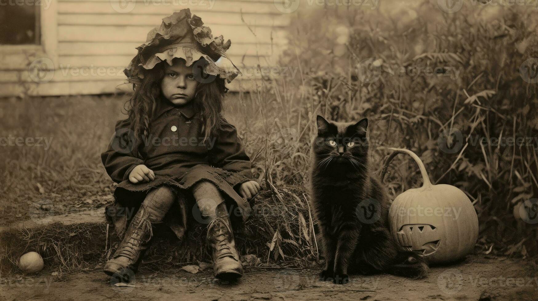 children kids halloween scary vintage photography masks 19th century horror costumes party photo