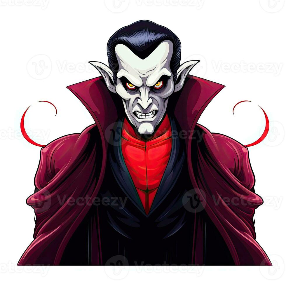 vampiro drácula sangre Víspera de Todos los Santos ilustración de miedo horror diseño tatuaje vector aislado pegatina fantasía foto