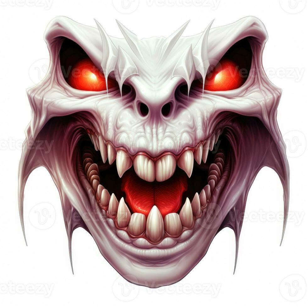 mouth teeth vampire fangs Halloween illustration scary horror design tattoo vector isolated fantasy photo