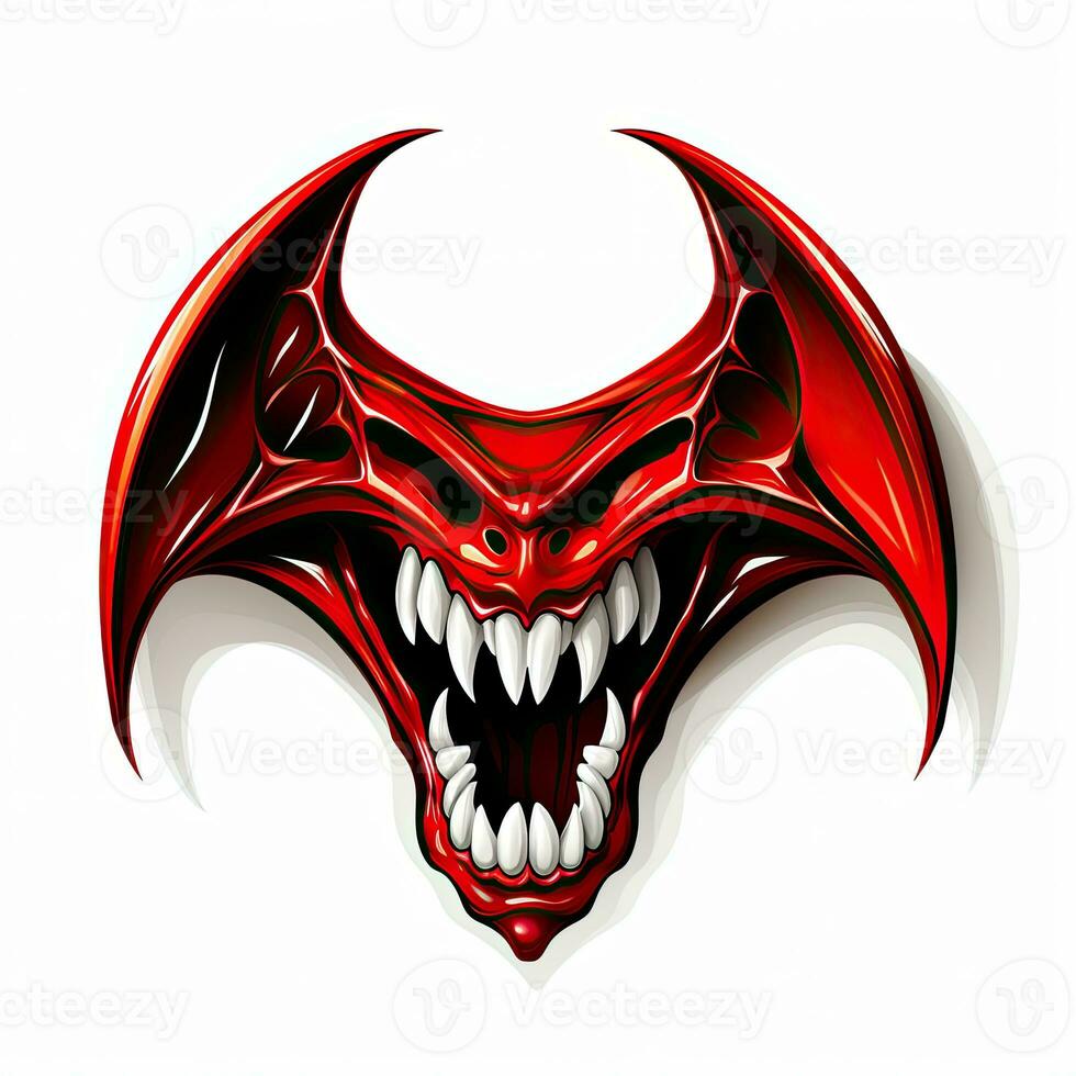 boca dientes vampiro colmillos Víspera de Todos los Santos ilustración de miedo horror diseño tatuaje vector aislado fantasía foto