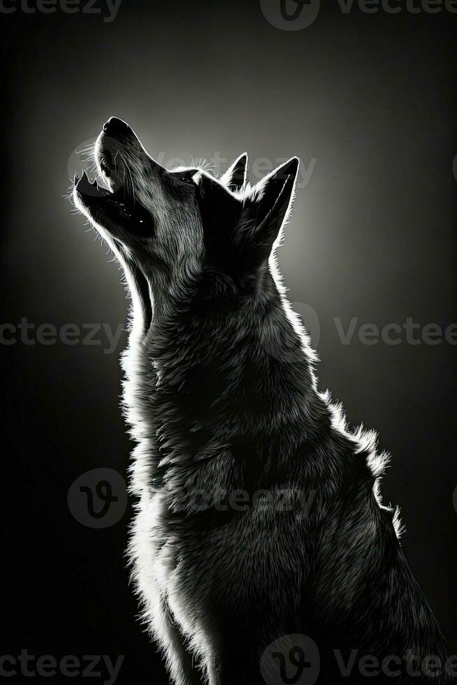 wolf lone lonestudio silhouette photo black white vintage backlit portrait motion contour tattoo
