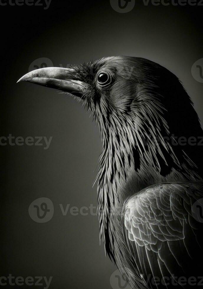 raven eye macro close portrait studio silhouette photo black white backlit motion contour tattoo