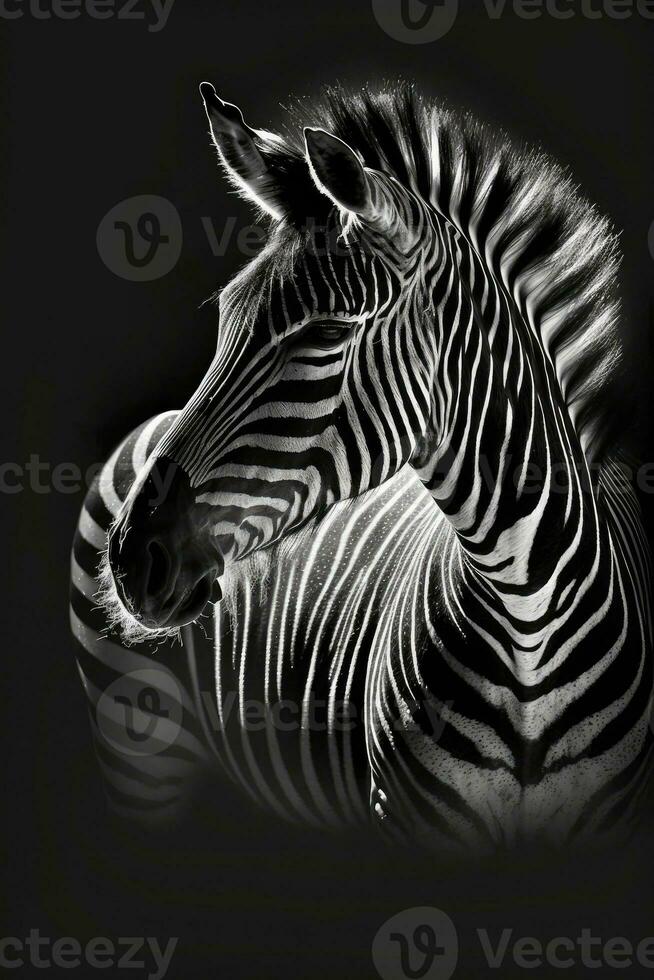 zebra silhouette contour black white backlit motion contour tattoo professional photography photo