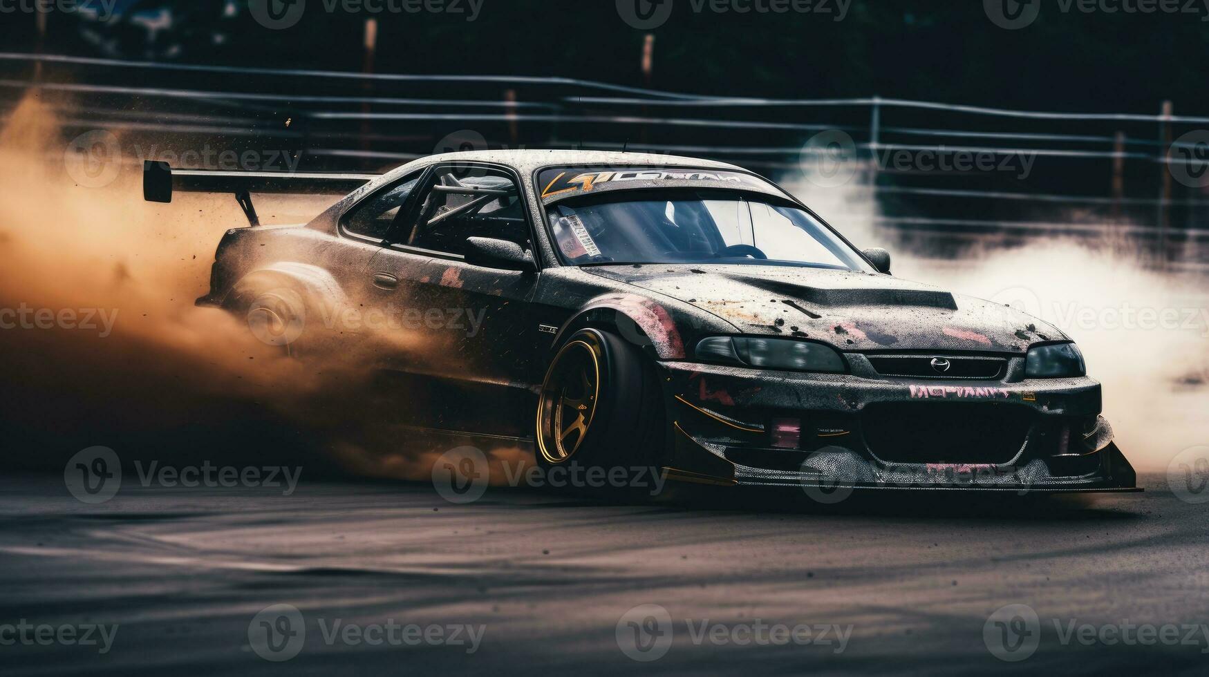 jdm japanese drifting car professional photo smoke dynamic in motion track sport tuning photography