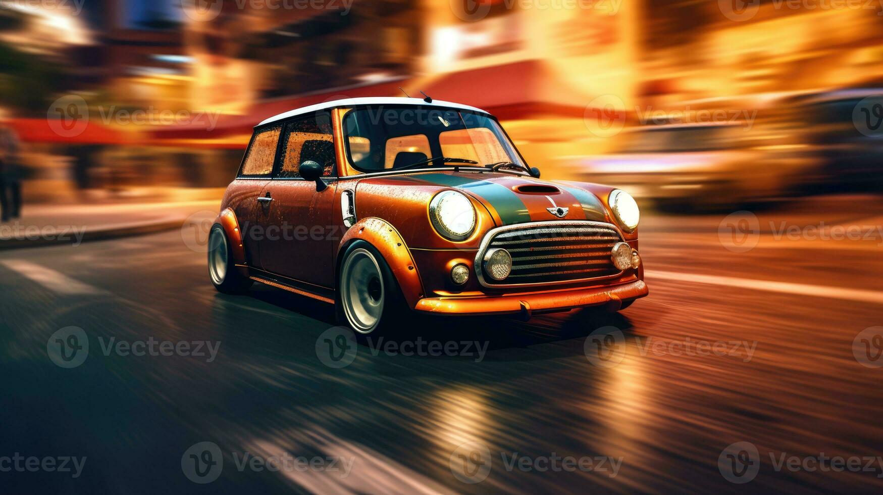 mini cooper john works drifting car professional photo dynamic in motion track tuning photography