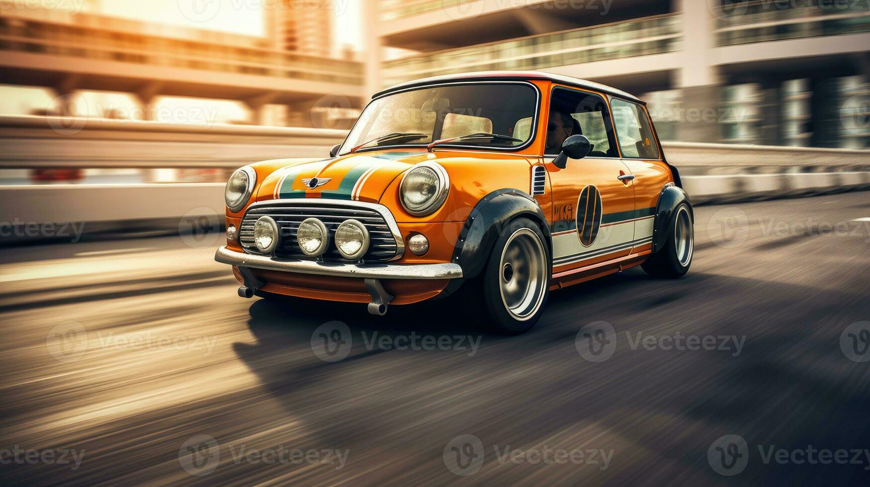 mini cooper john works drifting car professional photo dynamic in motion track tuning photography