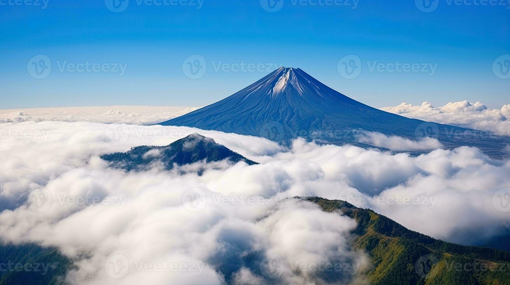 japan zen landscape panorama view photography Sakura flowers pagoda peace silence tower wall photo