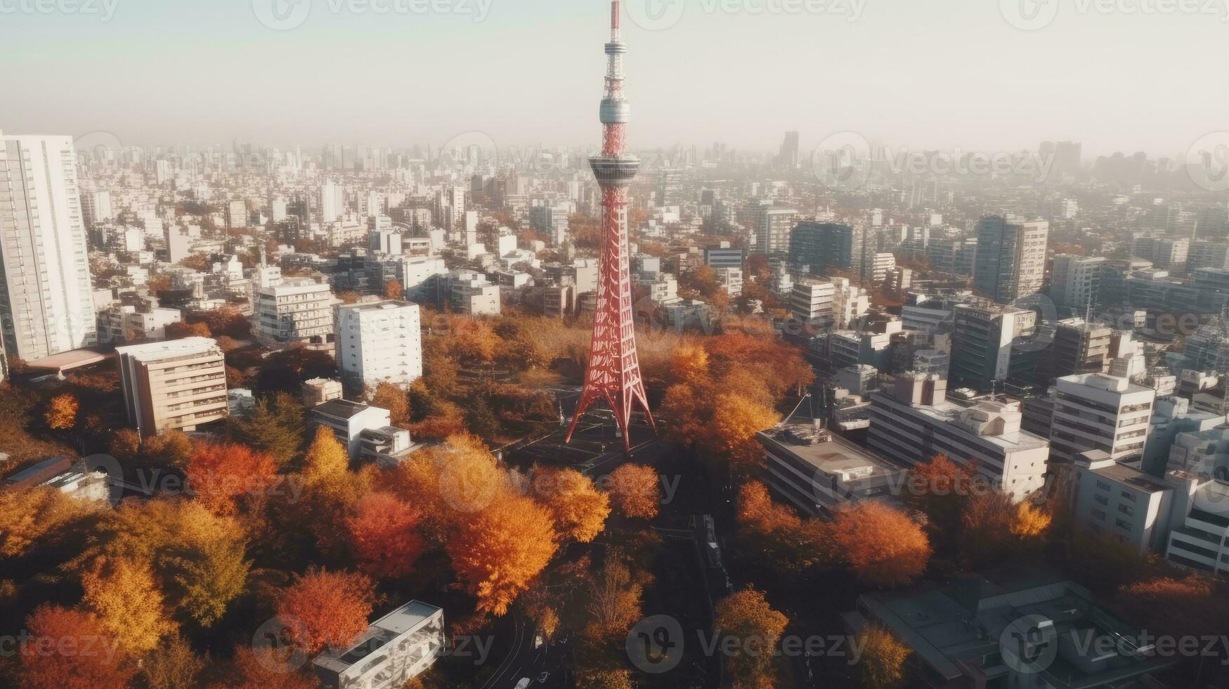 Japón zen tokio televisión torre paisaje panorama ver fotografía sakura flores pagoda paz silencio foto