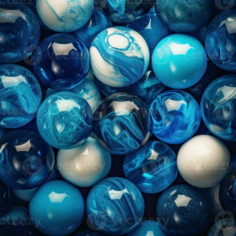 glass marbles blue perfectly connected photo pattern poster decor wallpaper design material