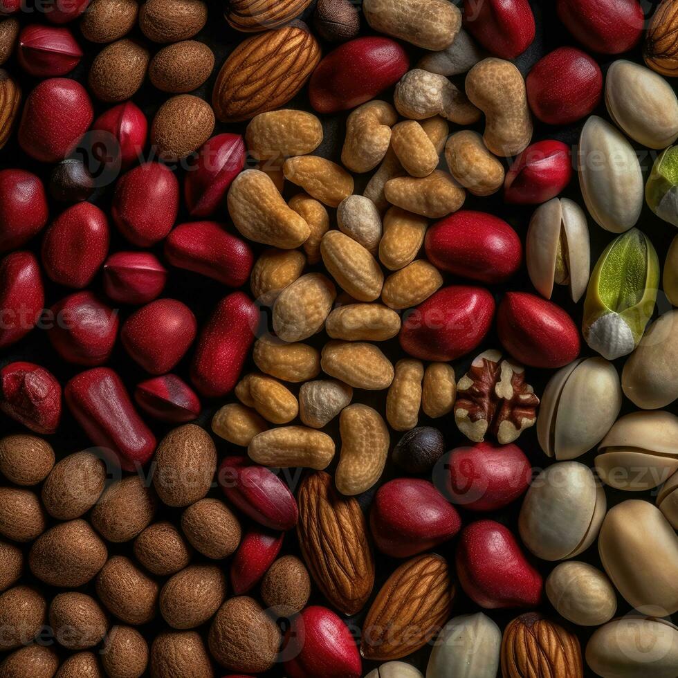 pistachos nueces frijoles chícharos perfectamente conectado foto modelo póster decoración fondo de pantalla diseño