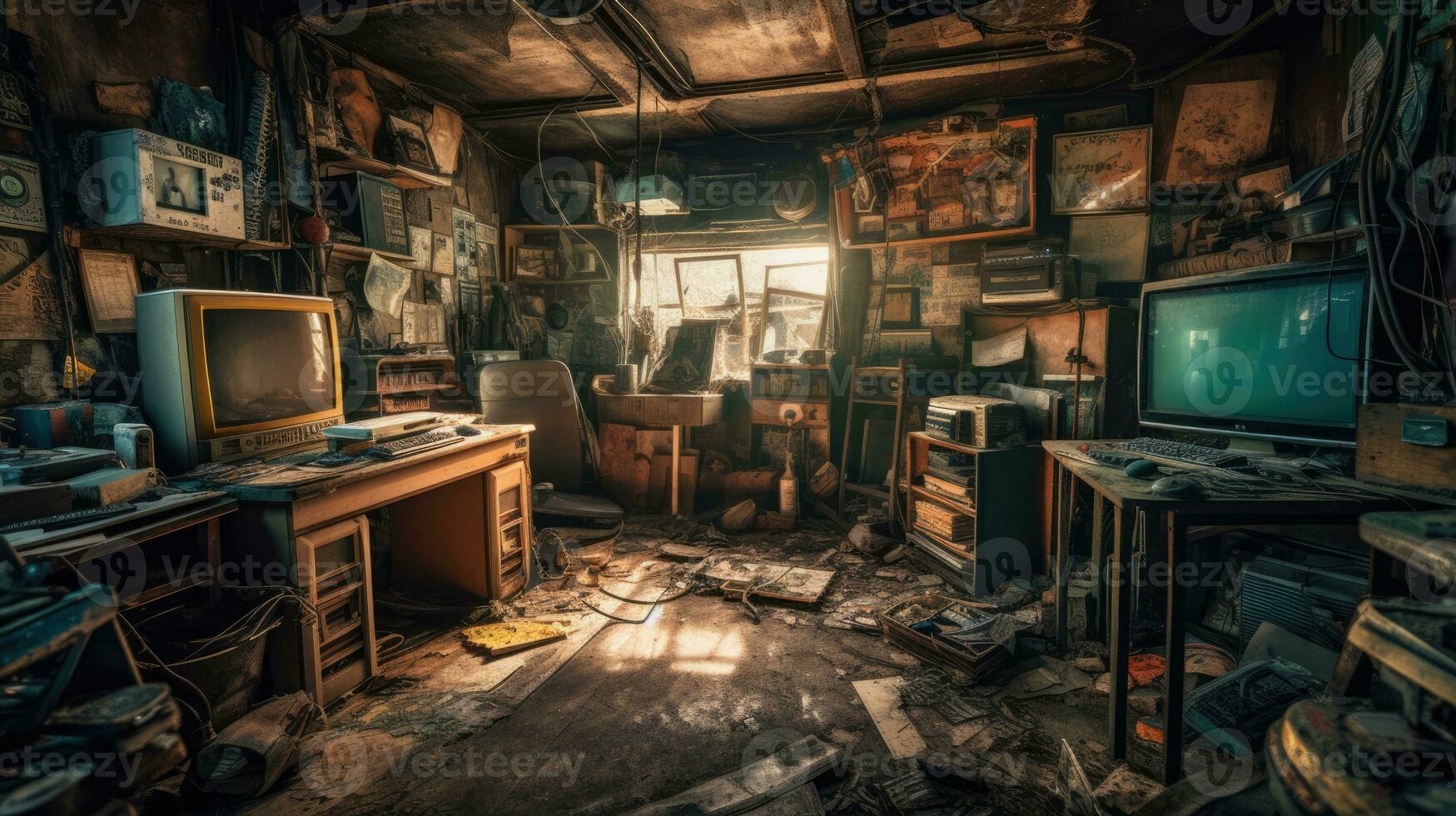 abandon cellar room gamer post apocalypse landscape game wallpaper photo art illustration rust