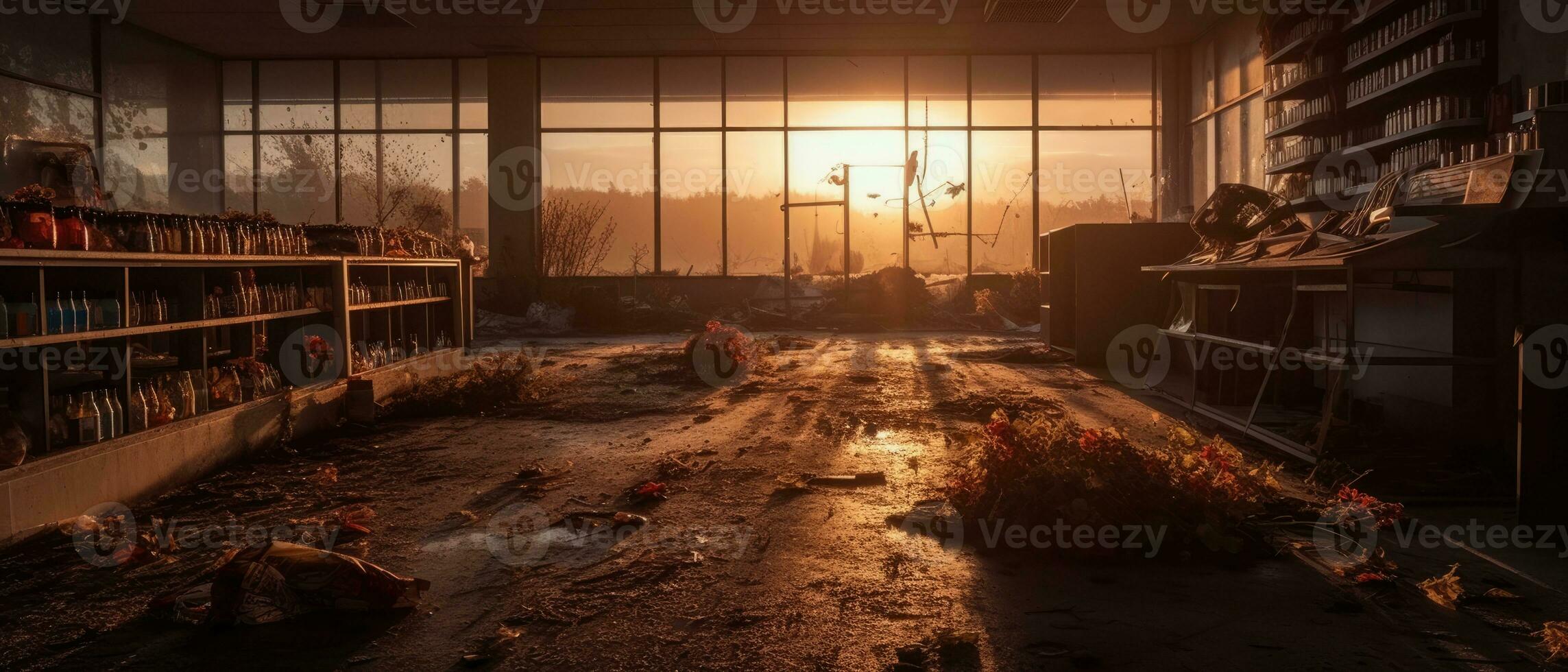 centro comercial tienda galería verdor apocalipsis paisaje juego fondo de pantalla foto Arte ilustración oxido