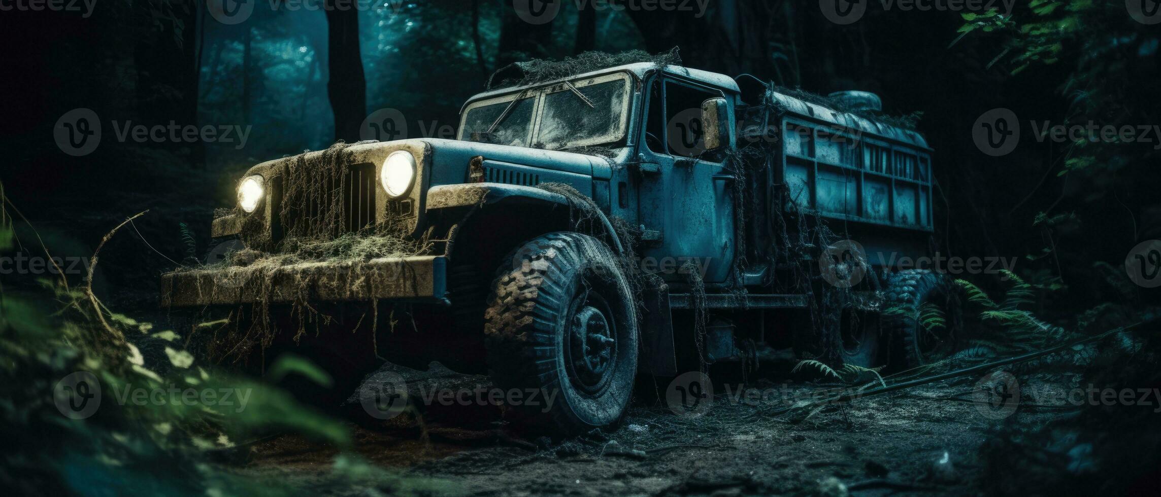 jeep truck military car post apocalypse landscape game wallpaper photo art illustration rust