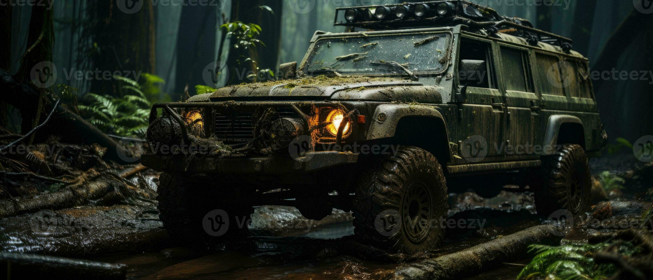 jeep truck military car post apocalypse landscape game wallpaper photo art illustration rust