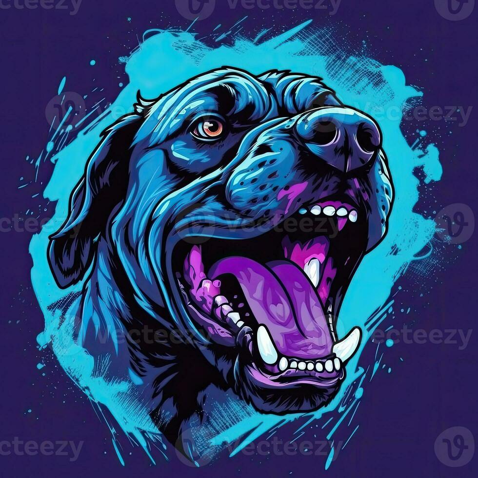 perro kone corso camiseta diseño Bosquejo imprimible cubrir tatuaje aislado vector ilustración obra de arte foto