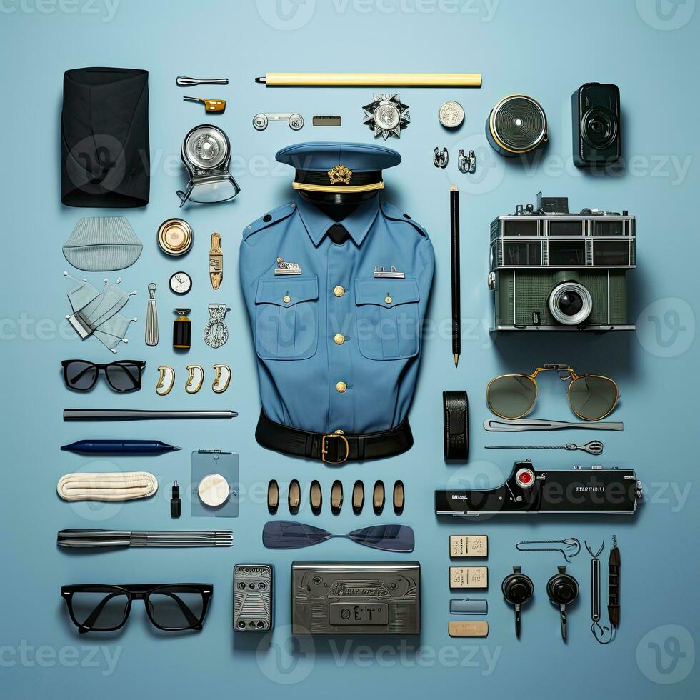 pilot Vintage Knolling Flat Lays vogue photo salon stylish clothes fashion collection set