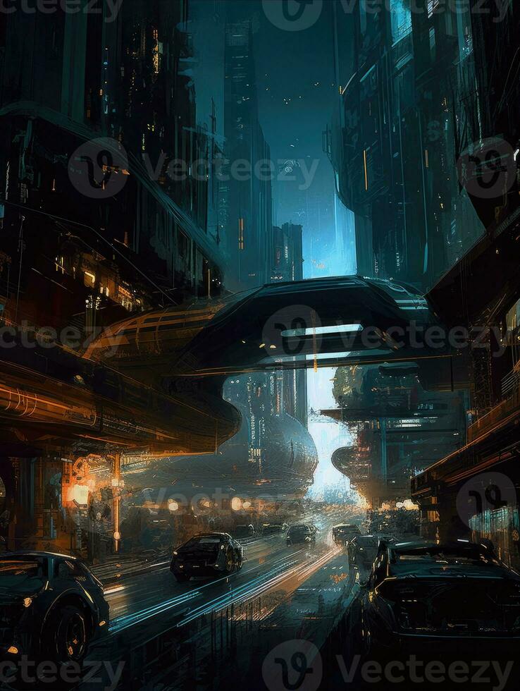 night city street ghostpunk landscape city mystic poster alien steampunk wallpaper fantastic movie photo