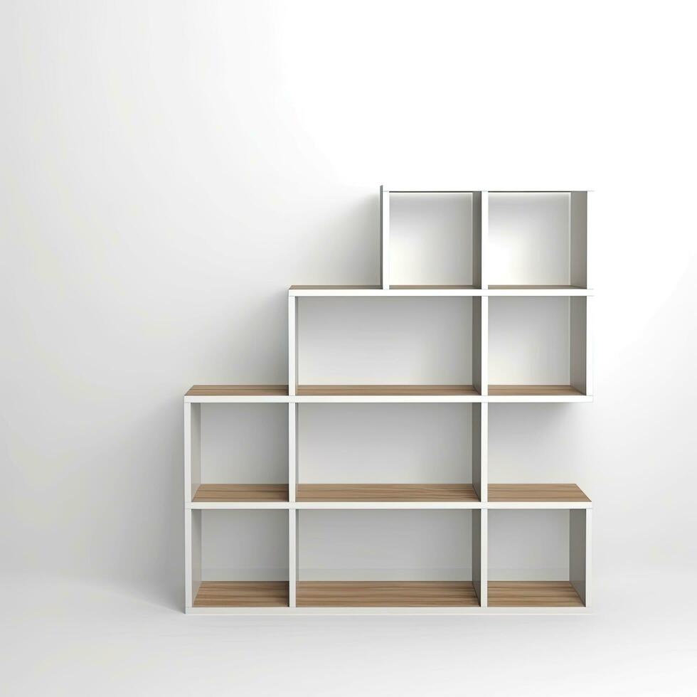 shelf book modern Scandinavian interior furniture minimalism wood light simple ikea studio photo