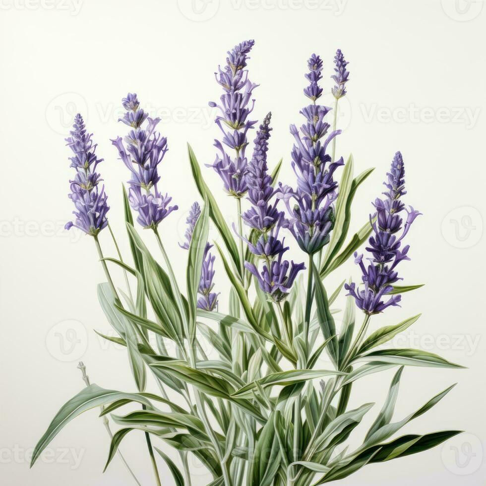 lavender detailed watercolor painting fruit vegetable clipart botanical realistic illustration photo