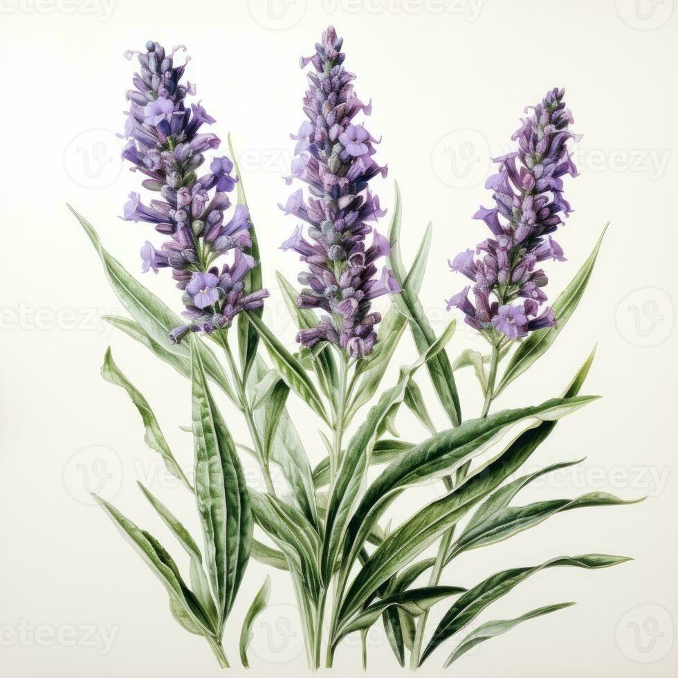 lavender detailed watercolor painting fruit vegetable clipart botanical realistic illustration photo