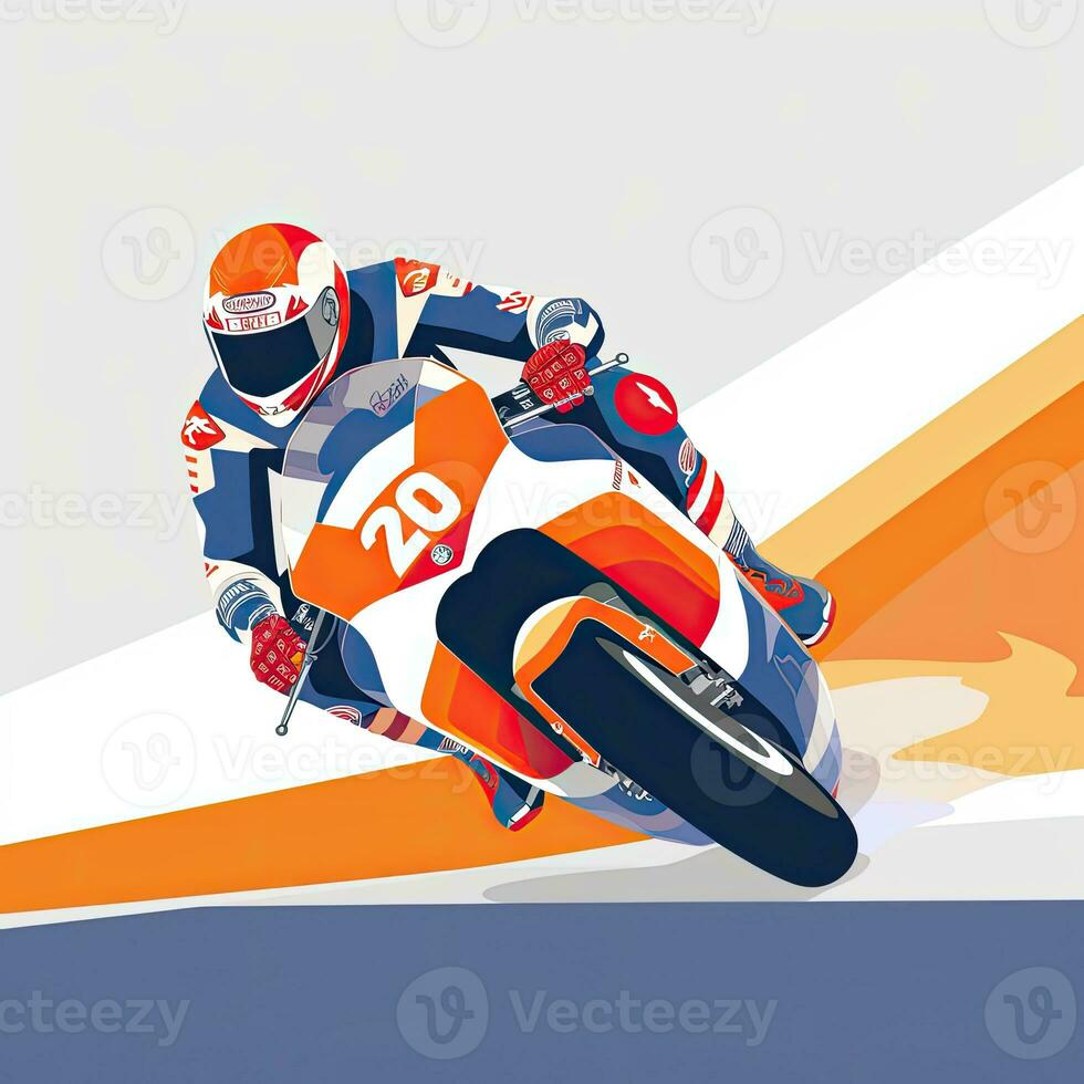 biker courier flat vector clipart illustration website style profession isolated collection photo