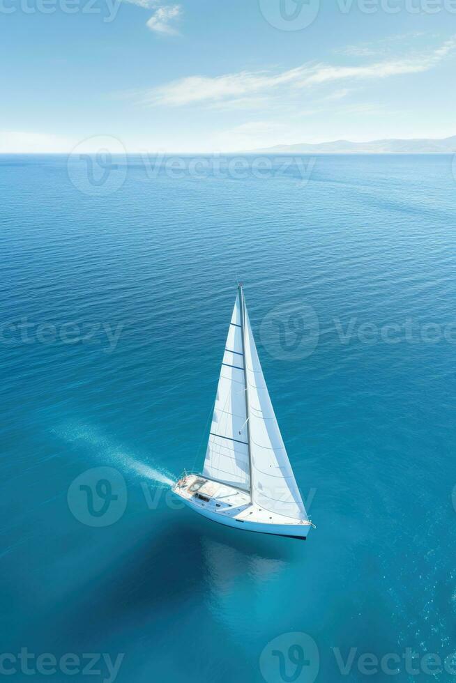 yacht boat sea sailing wind speed navigation freedom relaxation flow romantic photography aerial photo