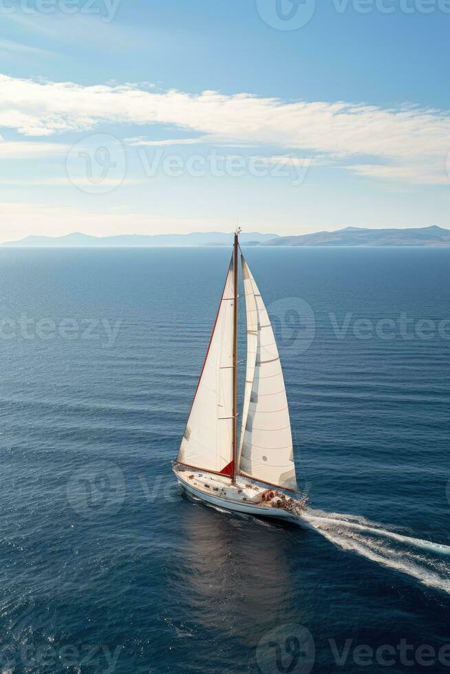 yacht boat sea sailing wind speed navigation freedom relaxation flow romantic photography aerial photo